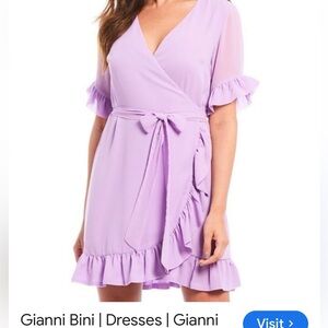 Gianni Bini Lilac V-Neck Dress